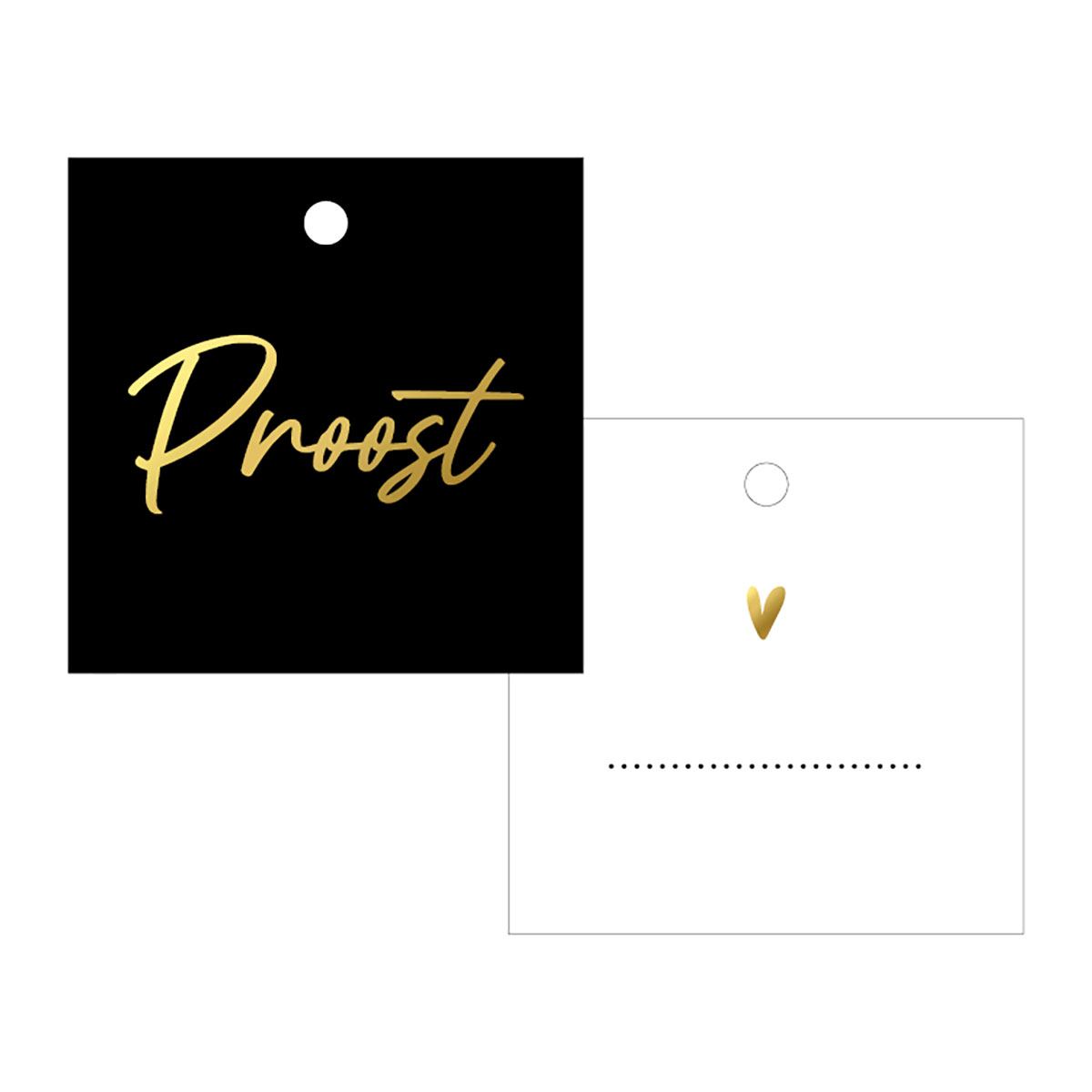 Cadeaulabel Proost zwart