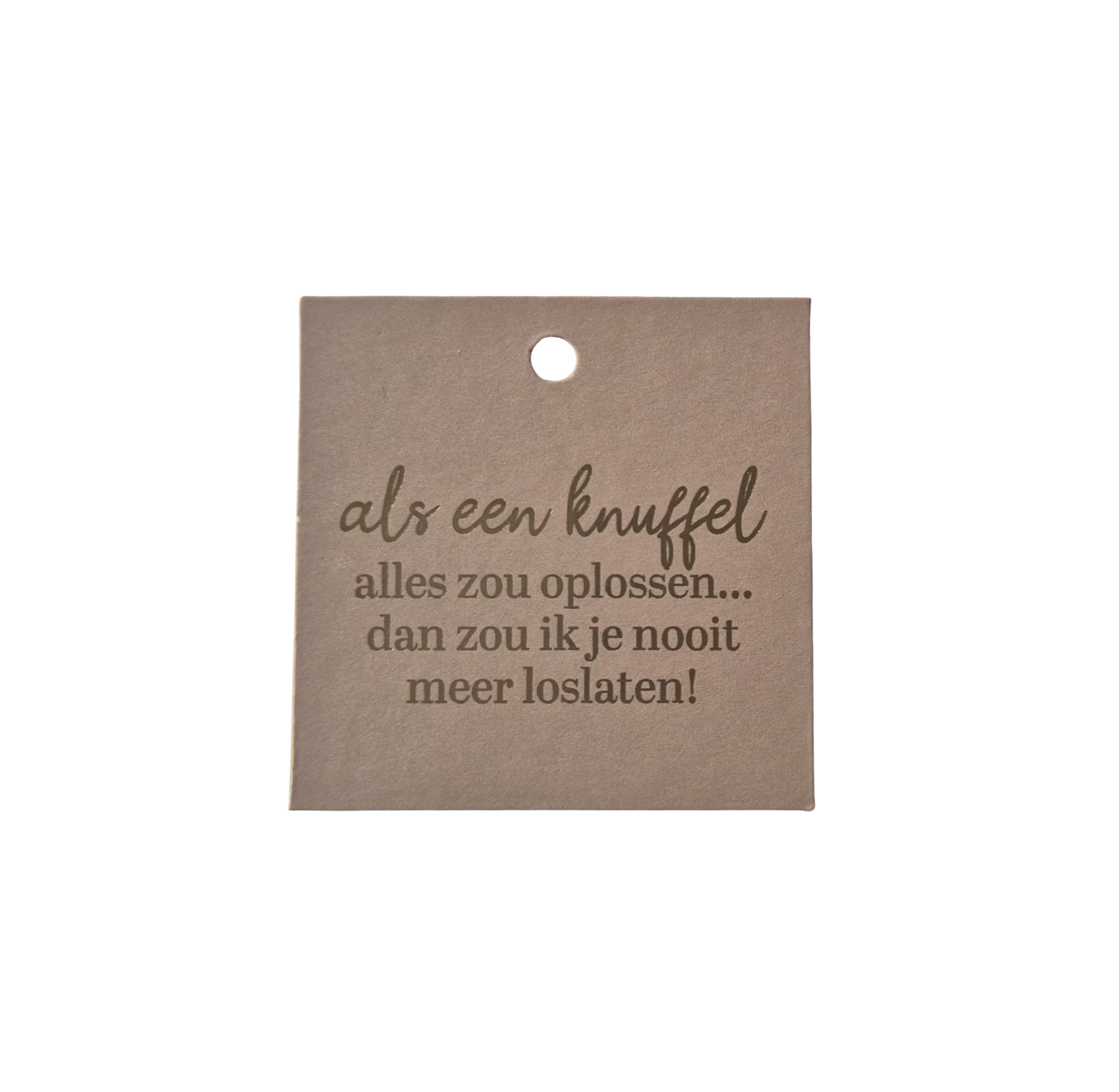 Cadeaulabel Als een knuffel