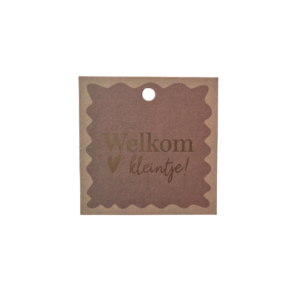 Cadeaulabel Welkom kleintje