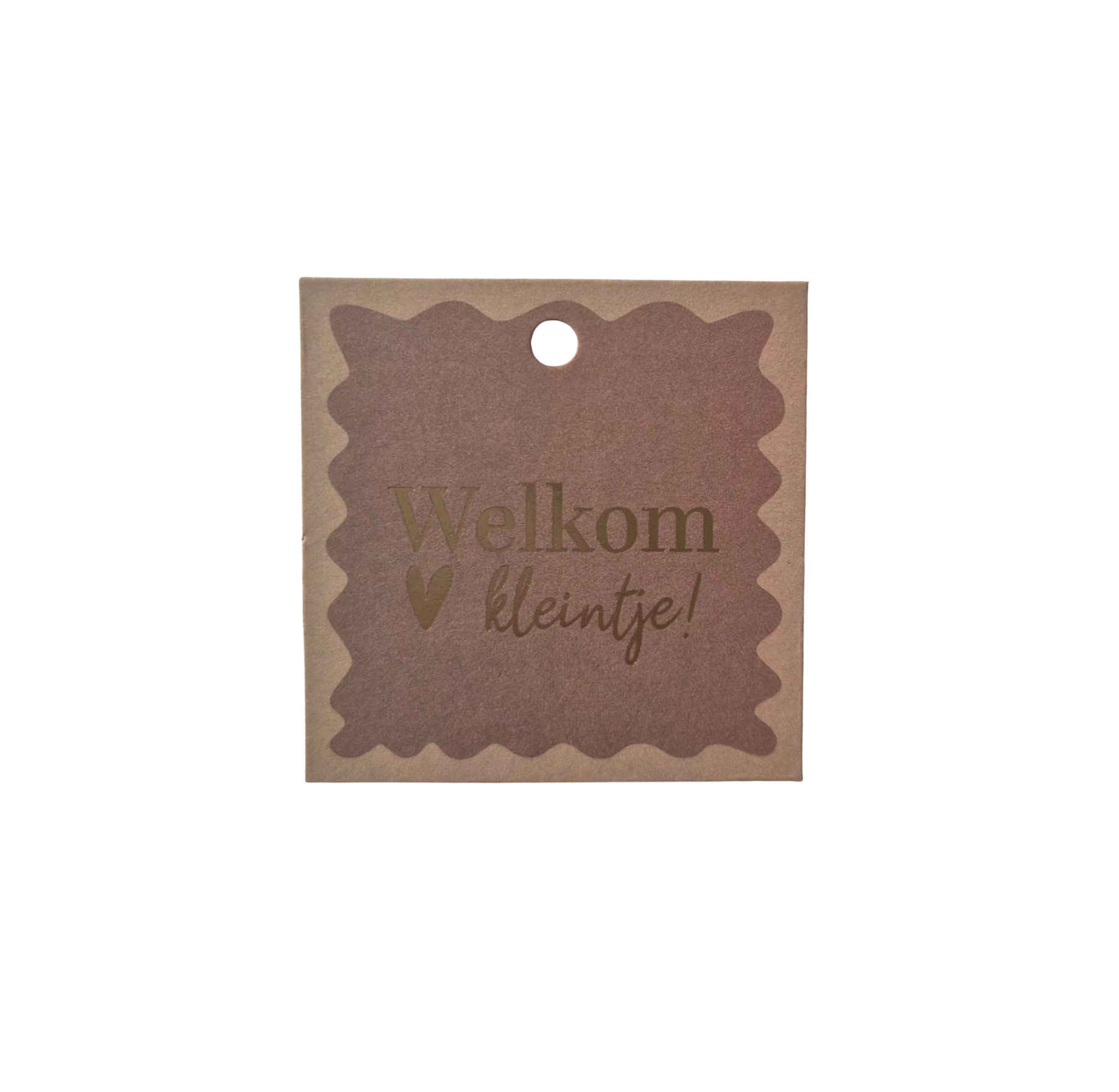 Cadeaulabel Welkom kleintje