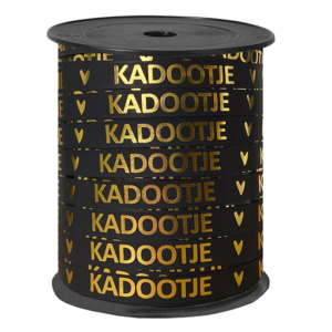 Cadeaulint Kadootje ZwartGoud 10mm