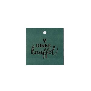 Cadeaulabel Dikke knuffel groen