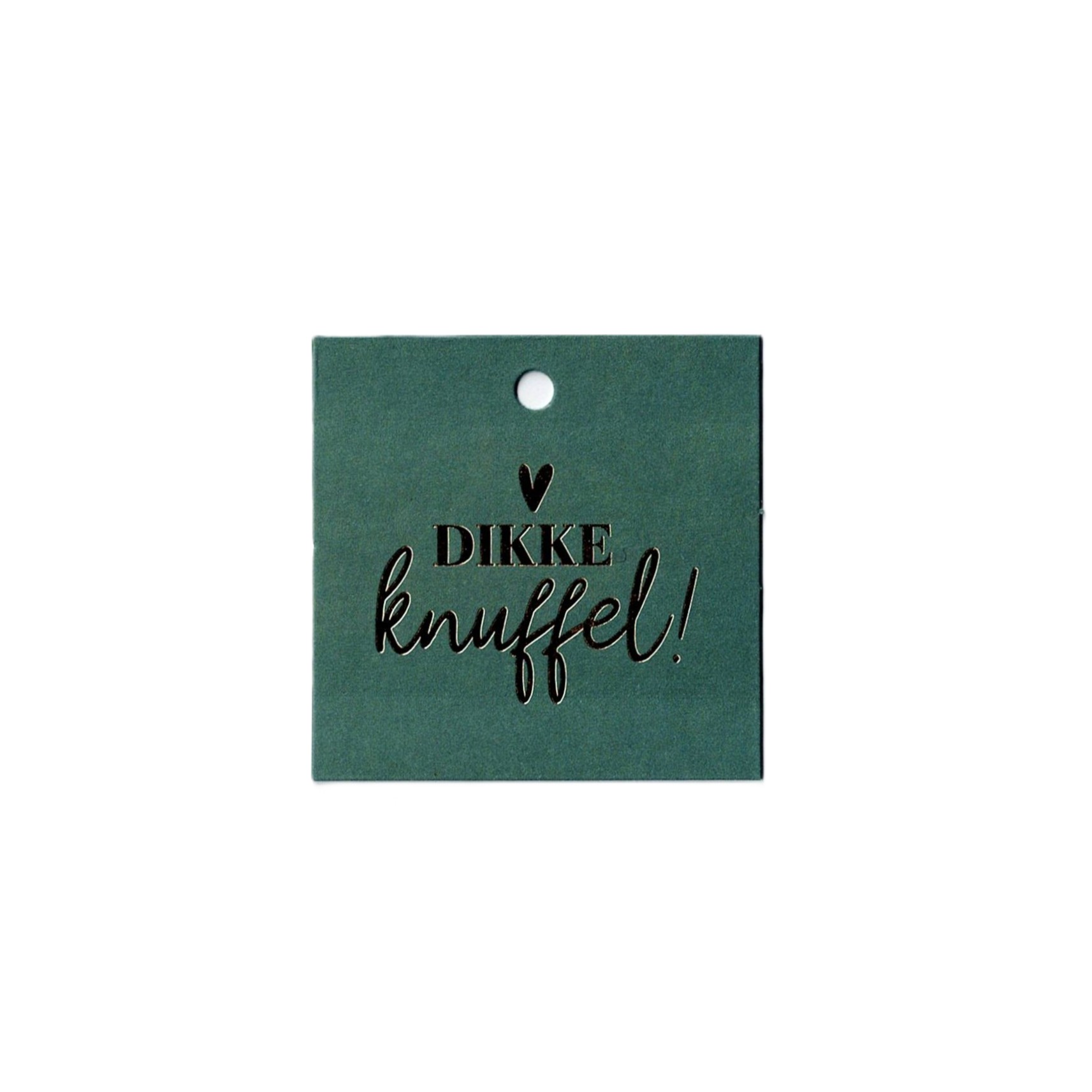Cadeaulabel Dikke knuffel groen