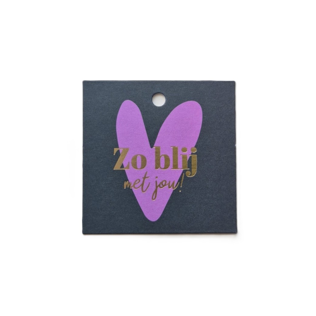 Cadeaulabel Zo blij met jou zwart